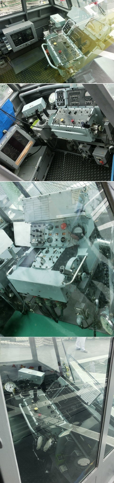 LSO(発着艦管制官)管制室のパネル